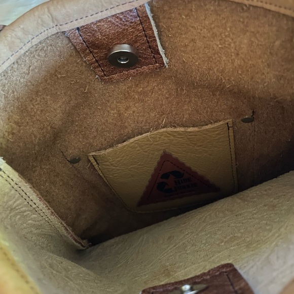 Champagne Tooled Leather Purse with Playful 12" Fringe - Handmade in USA - Picture 12 of 16